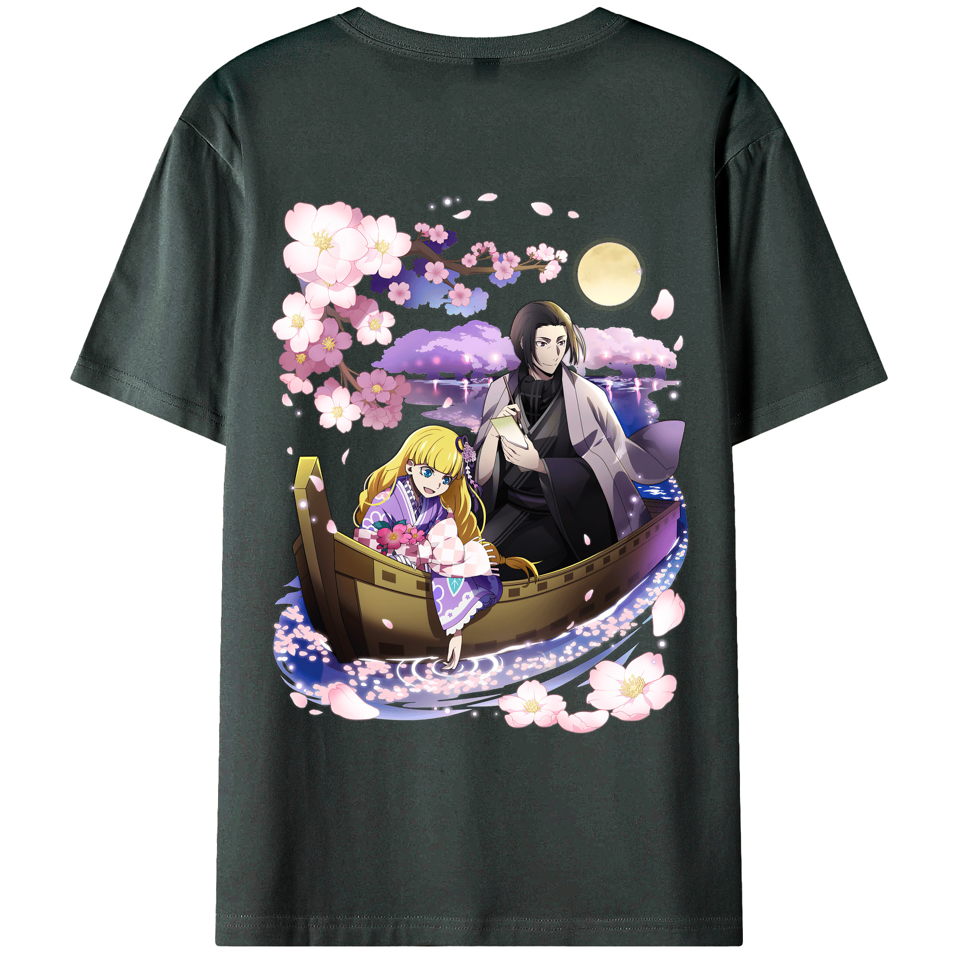 （画像用） 文豪ストレイドッグス Bungo Stray Dogs 綿100％ メンズ半袖Tシャツ（バックプリント） 通気性